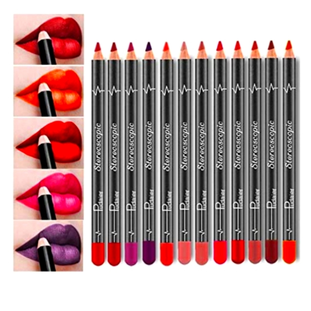 12 Lip Liner Color Pencils NWT